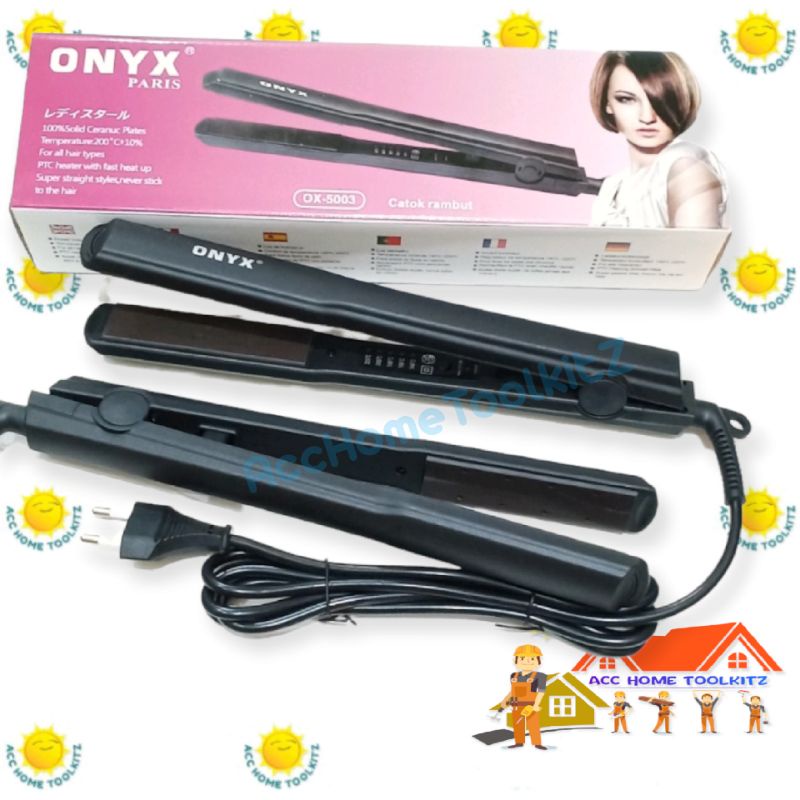 CATOK RAMBUT ONYX 5003 HITAM Alat CATOK Rambut / CATOKAN Hair Iron Ceramic