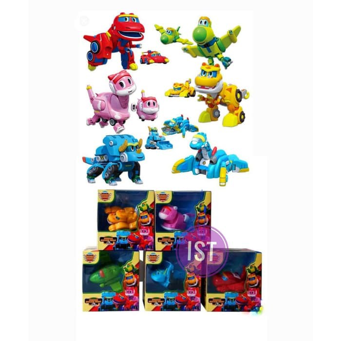 mwn.toys Mainan dinosaur GOGO MOMO DINO isi 5 pcs No.PP1018