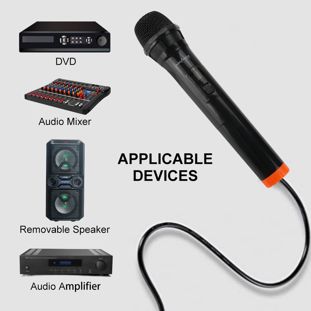 Advance Professional Wireless Microphone Single Mikropon MIC-101 Garansi 1 tahun