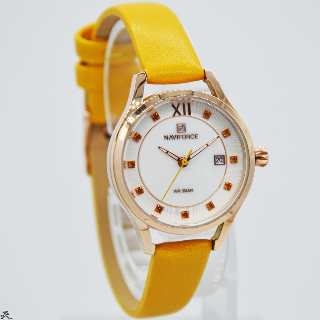 JAM TANGAN WANITA / CEWEK ORIGINAL NAVIFORCE 5010 KULIT