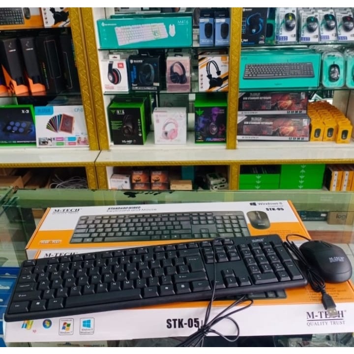 Paket Keyboard Mouse USB M-Tech Stk-05 Standard