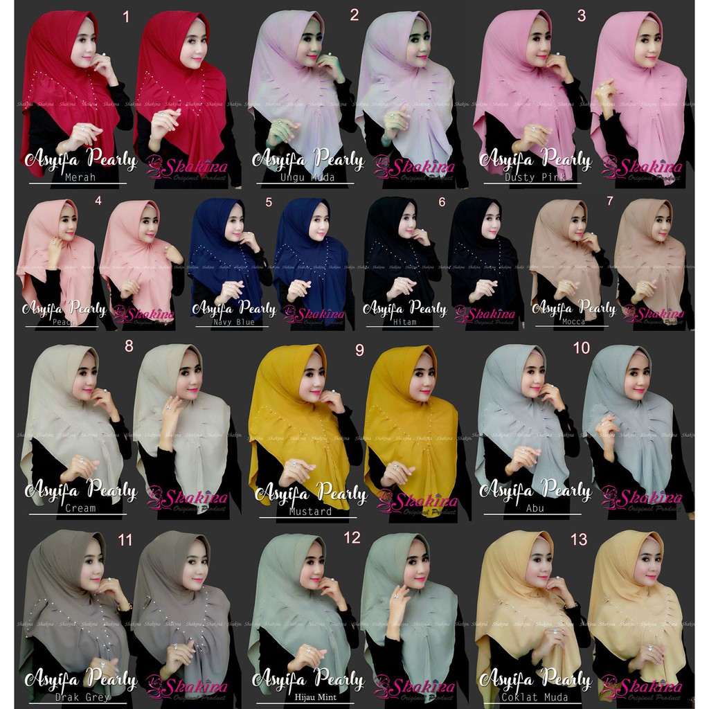 Jilbab Instan Shakina Asyifa Pearly Ori | JEV