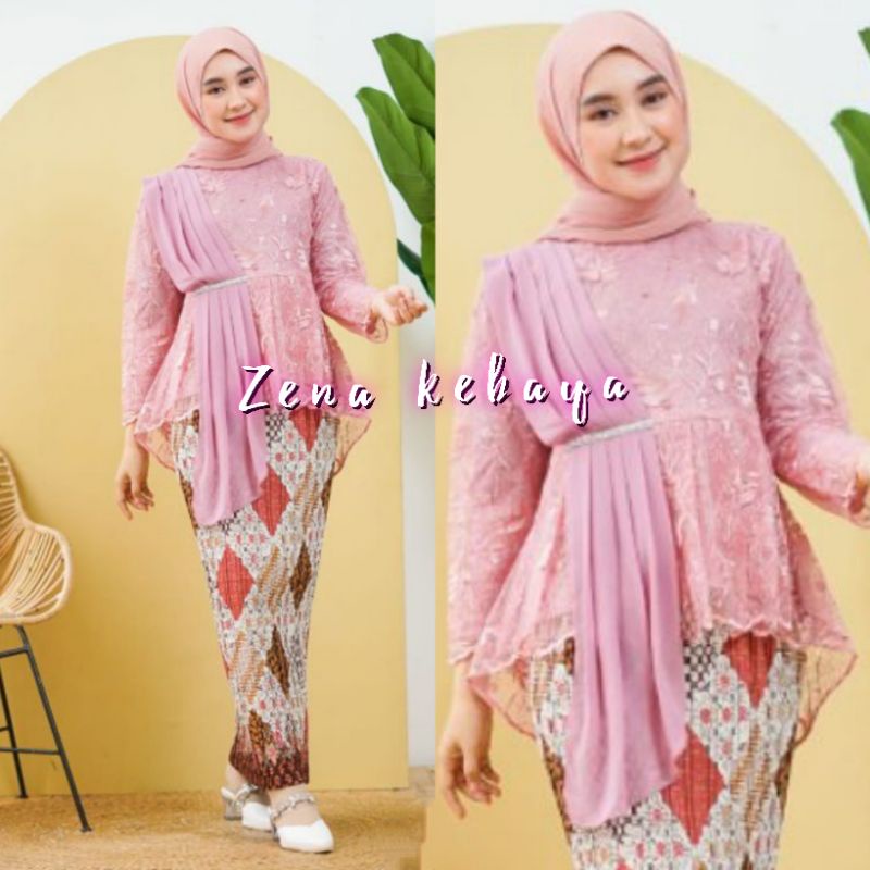 SET KEBAYA AURORA SELENDANG KEBAYA MODERN KEBAYA WISUDA KEBAYA PESTA