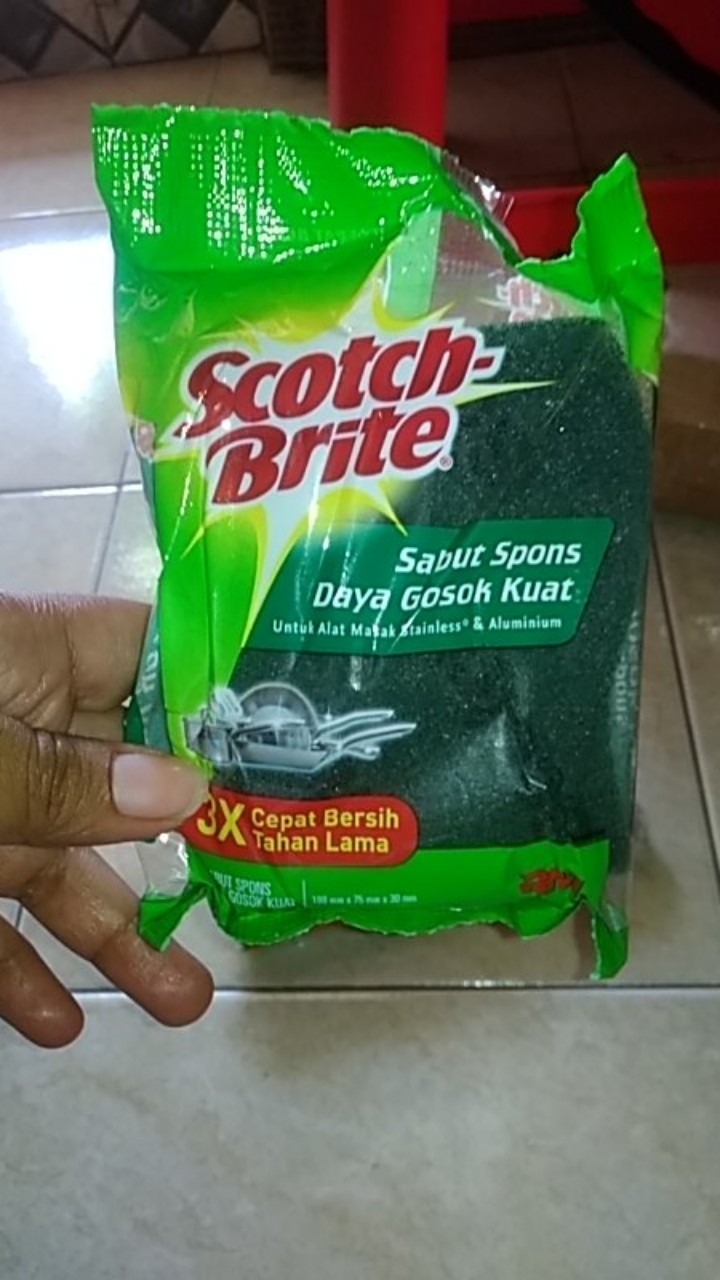 Scotch Brite Sabut Spons Hijau Id-30 Barcode 8992806000303 Spon Cuci Piring