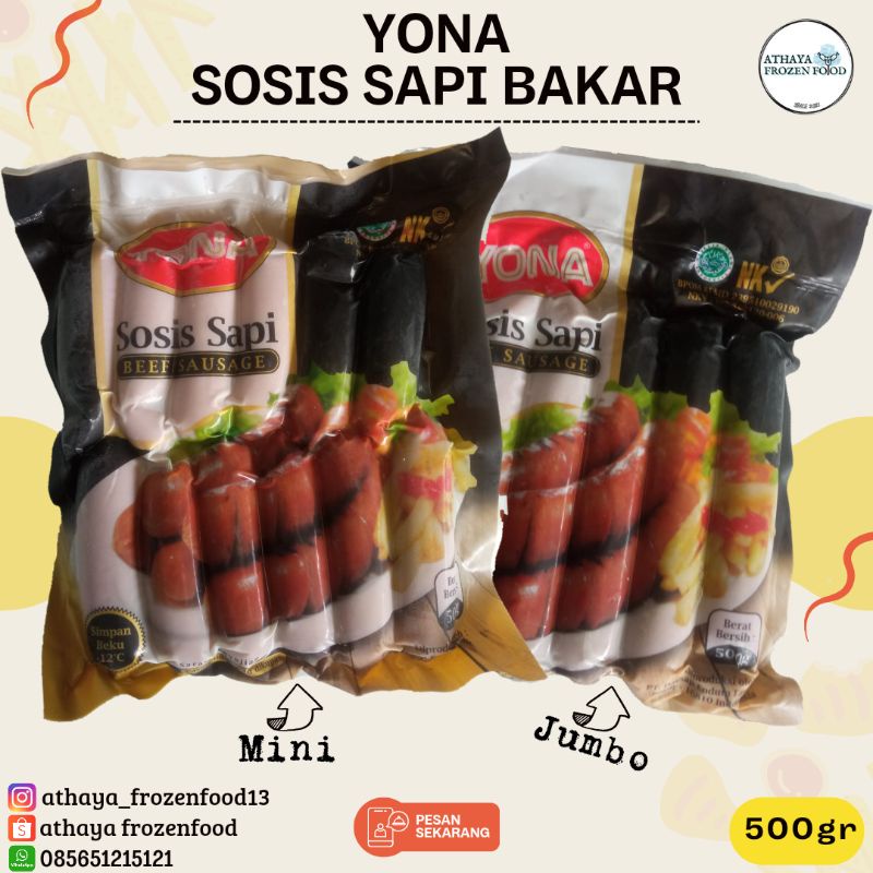 Jual Yona Sosis Sapi Bakar 500gr Shopee Indonesia