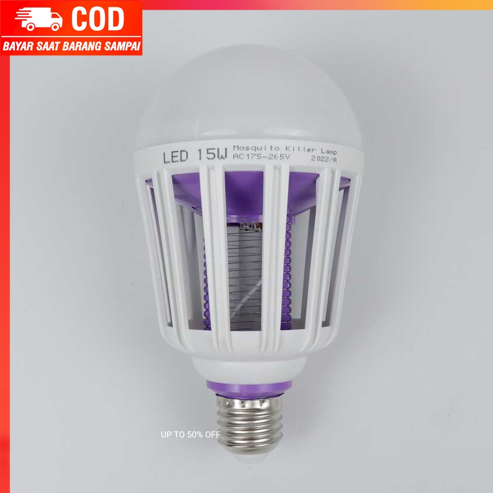 (100% BARANG ORI) Lampu LED Anti Nyamuk Mosquito Bug Zapper Light Bulb 15W E27 - YC1350