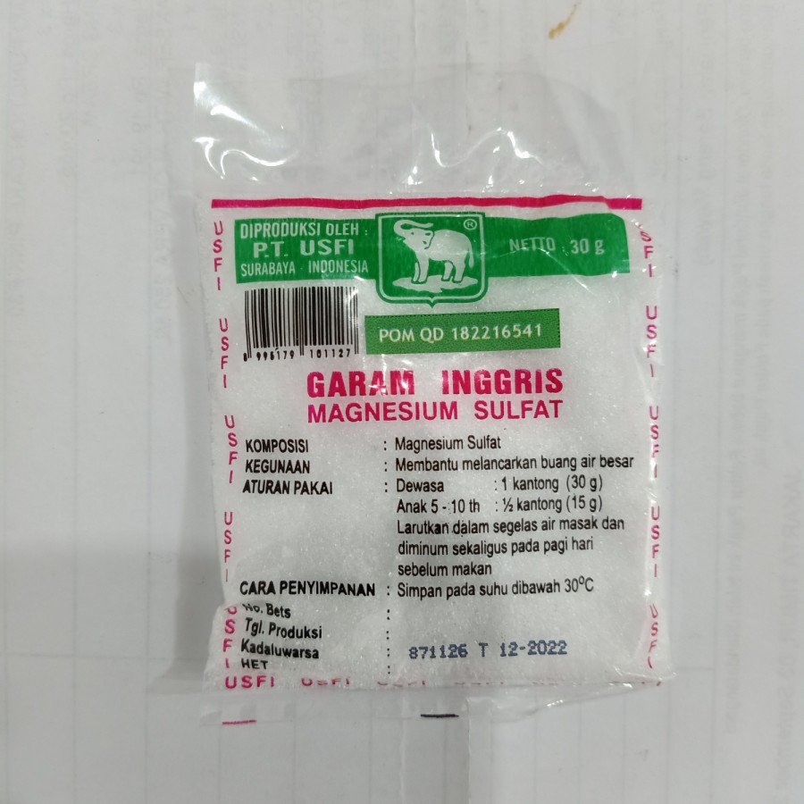 garam Inggris pencahar cap gajah