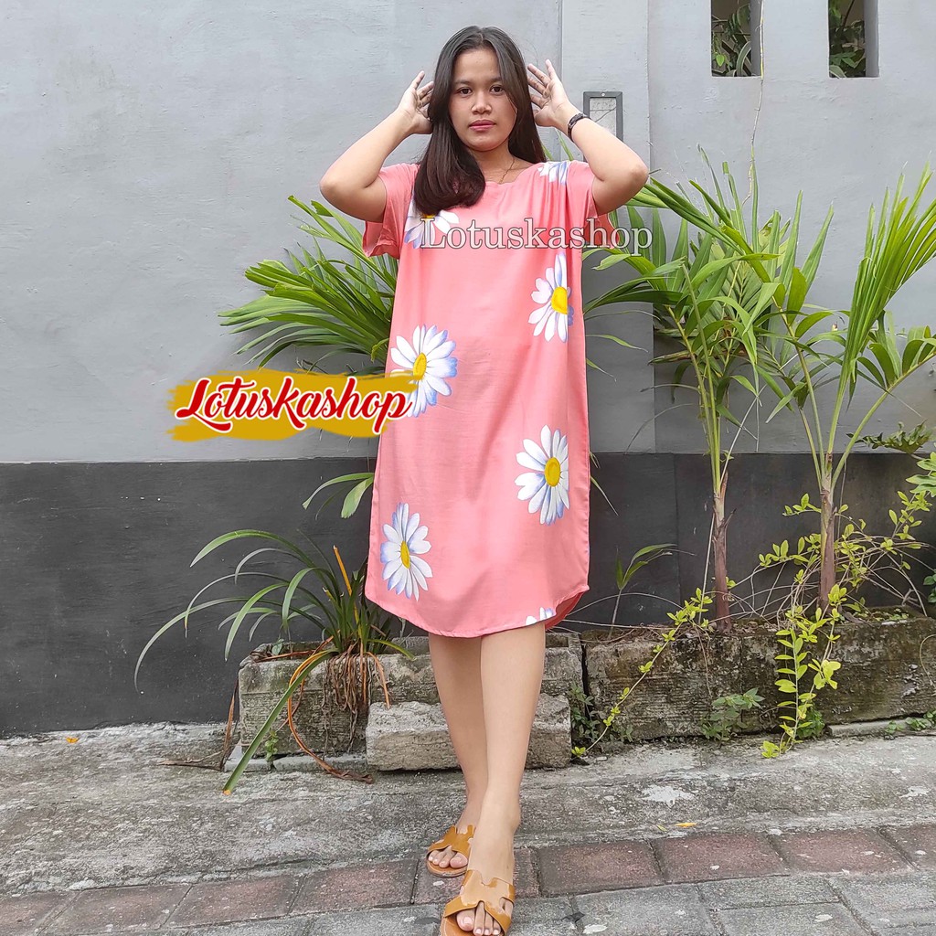 Daster Bali Daisy-Daisy Peach