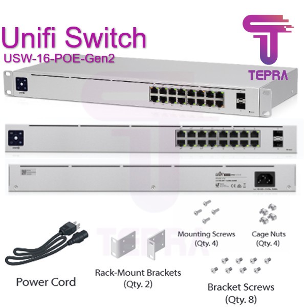 Ubiquiti USW-16-POE-Gen2 Unifi Switch 16Port Gigabit Gen2