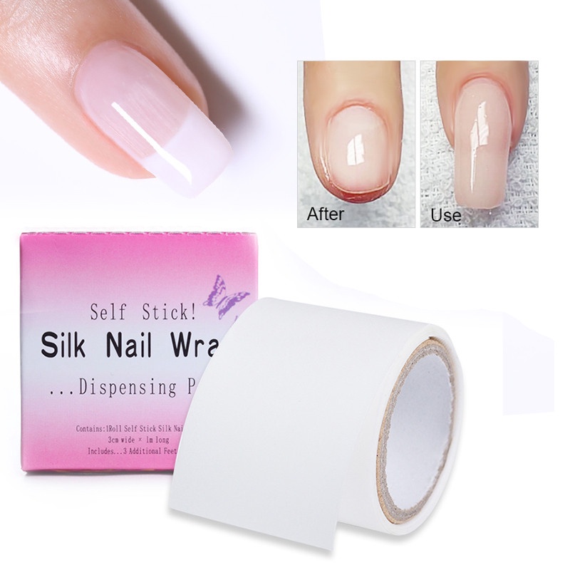 Kuku Palsu Extension UV Gel Bahan Fiberglass Akrilik Ukuran 3x100cm Untuk Salon Manicure