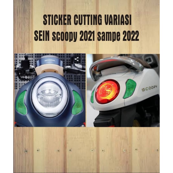 stiker cutting skotlet transfaran variasi sen depan dan belakang motor scoopy new