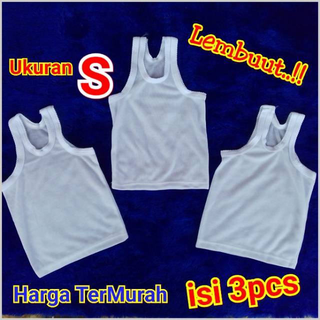 Singlet Bayi 3pcs UKURAN S kaos dalam baju anak bayi