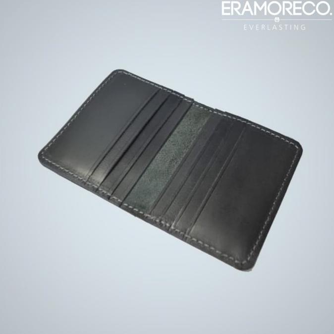 

[[COD]] Dompet Kartu Kulit Asli 8slot - Model lipat - HITAM BOOM SALE Kode 242