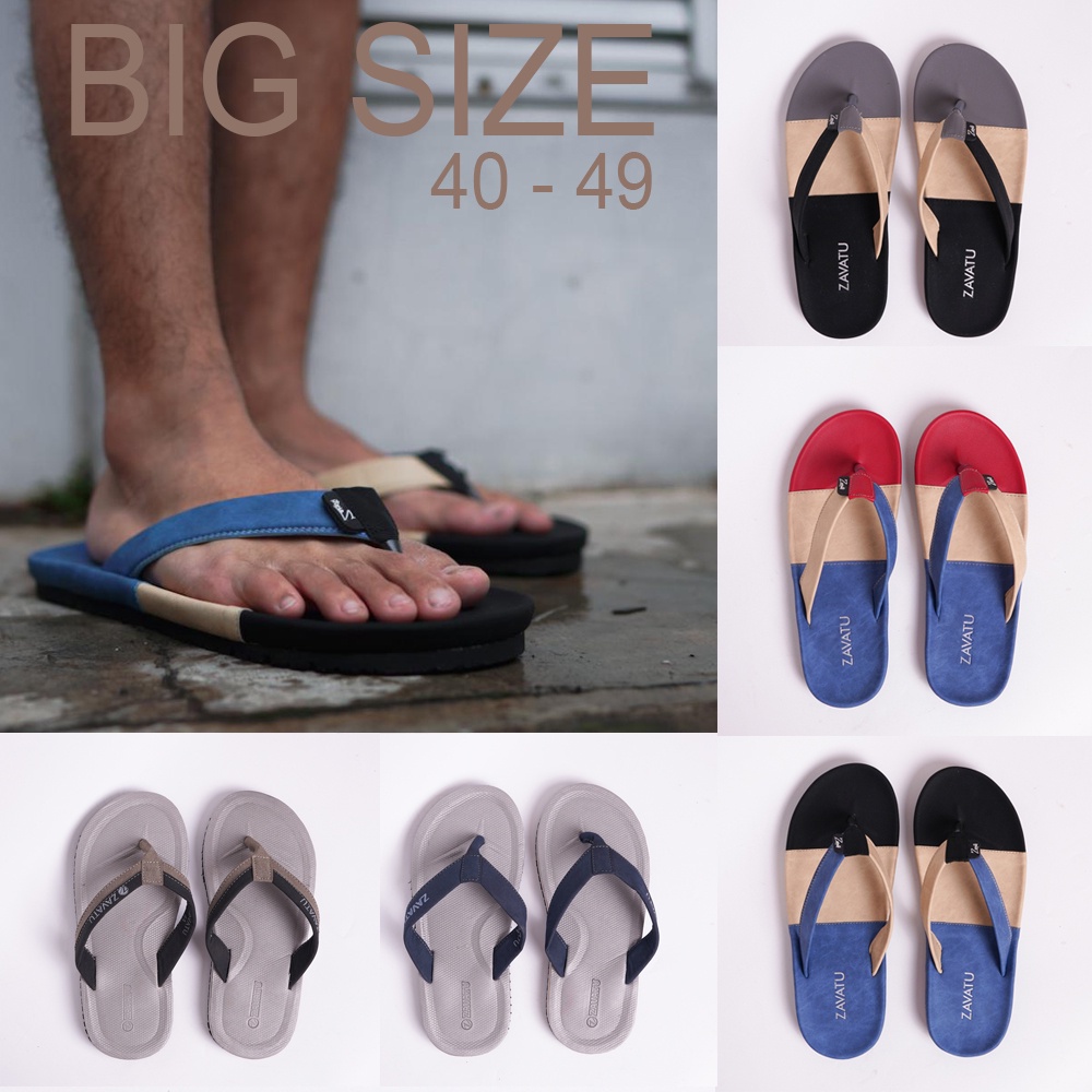 Koleksi Flip Flop Big Size 44-49 Sandal jepit Pria Ukuran besar-jumbo