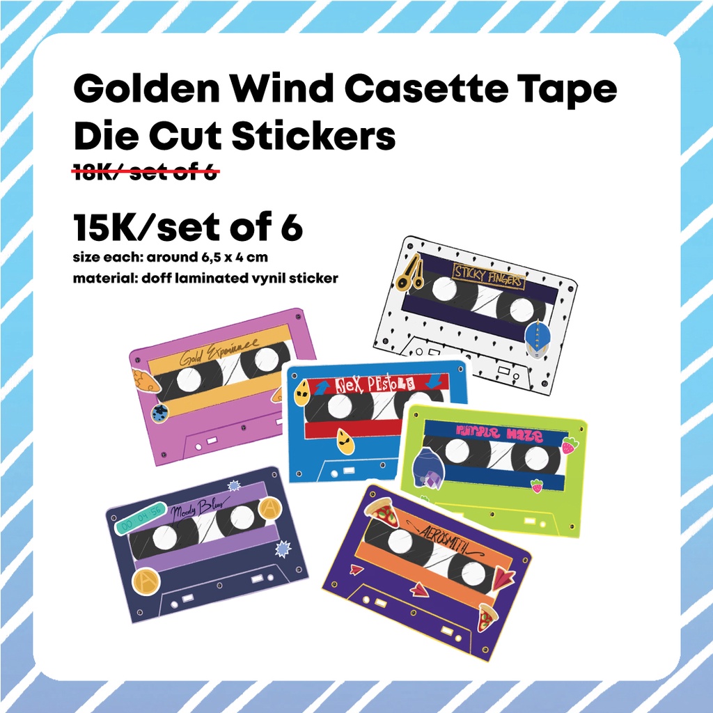 

Jojo's Bizzarre Adventure: Golden Wind Die Cut Stickers