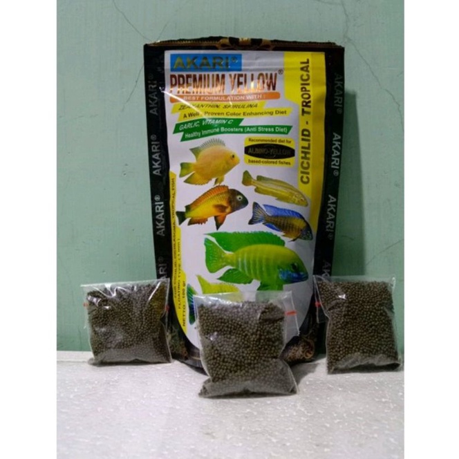 pelet akari premium yellow 1mm repack 10gr