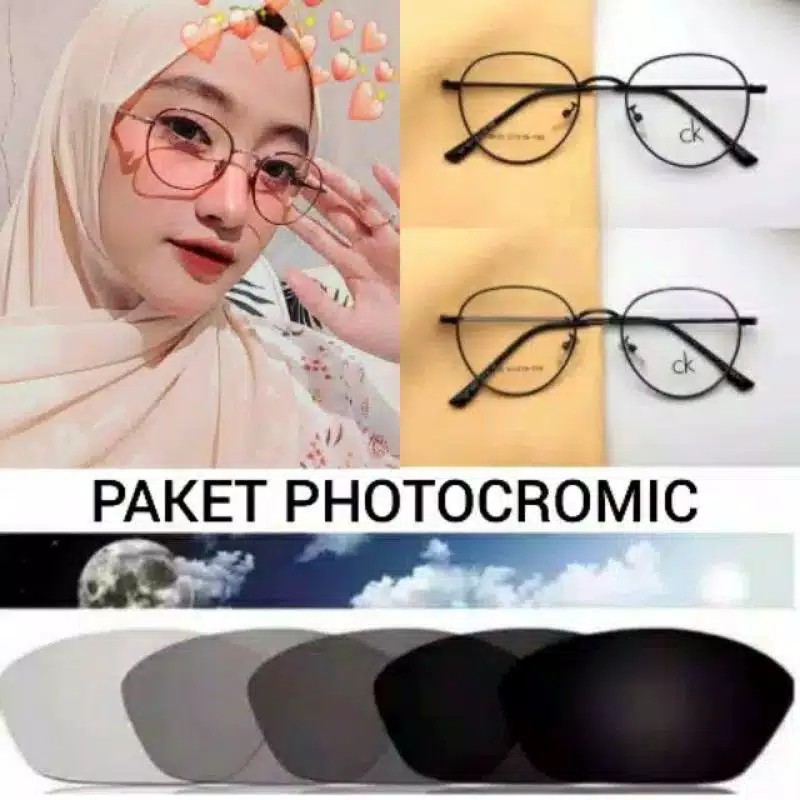 PAKET KACAMATA PHOTOCROMIC (EMILIA) kacamata photocromic blueray