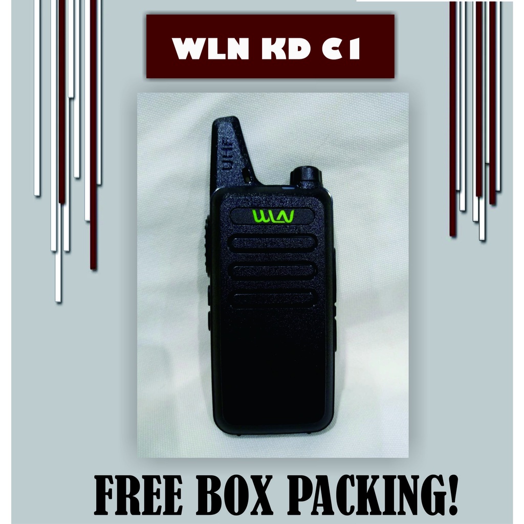 HT WLN KD C1 BLACK, KD-C1 HITAM UHF Walkie Talkie Radio WLAN Klip Besar  T1