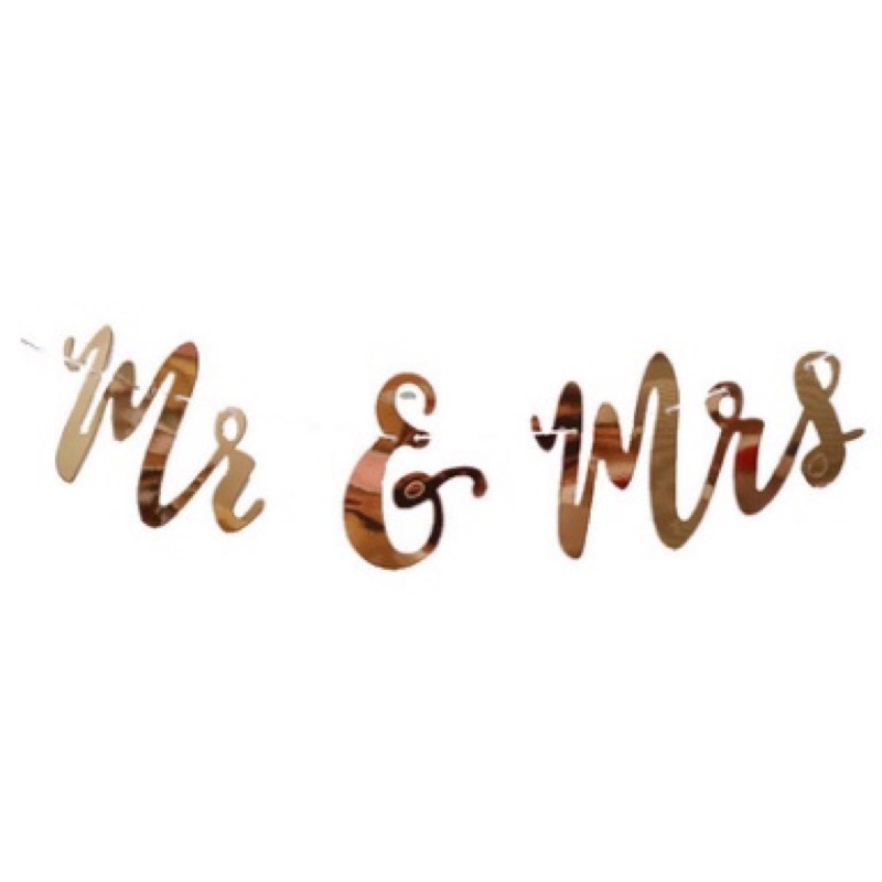 Banner Mr & Mrs Gold