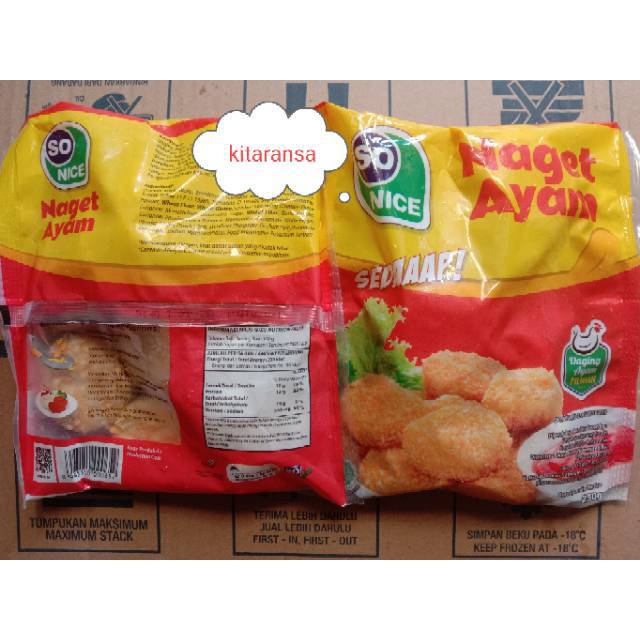 Nugget So Good So Nice Ayam 250gr