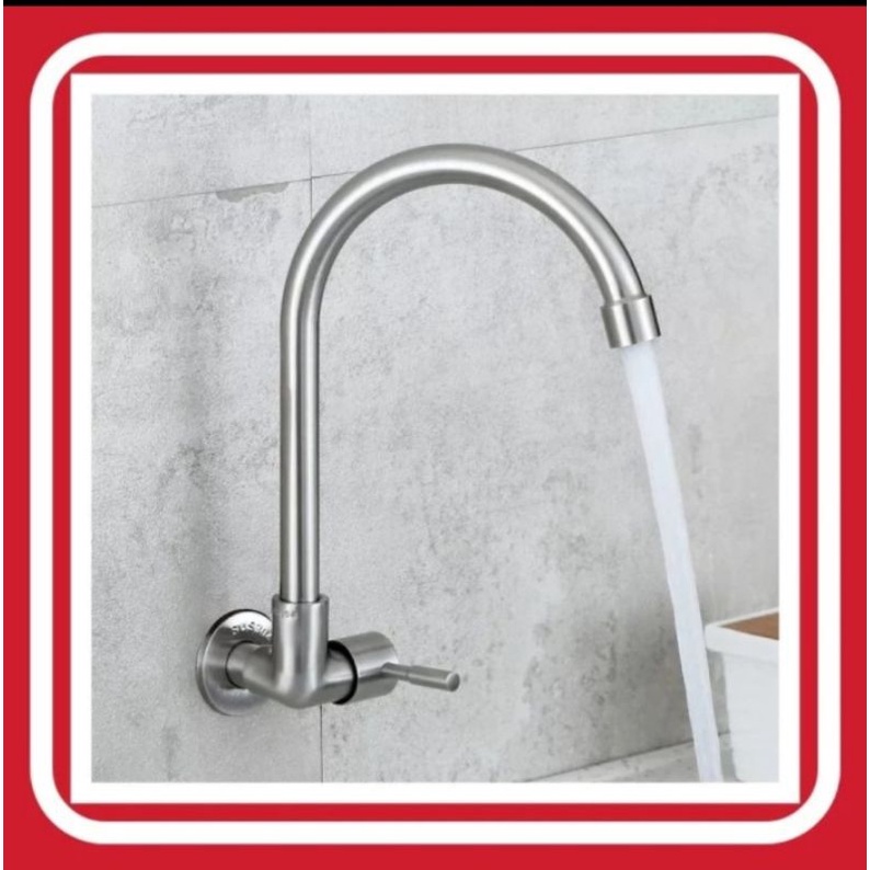 Kran kitchen sink Stainless SUS 304 Fleksibel keran bak cuci piring Dapur wastafel Meja dan Dinding fleksibel dan pipa