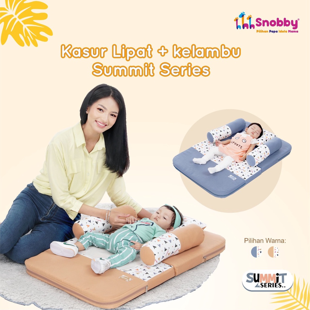 [2 kg] Snobby Kasur Bayi Lipat  + Kelambu Print Summit Series - TPK 6292