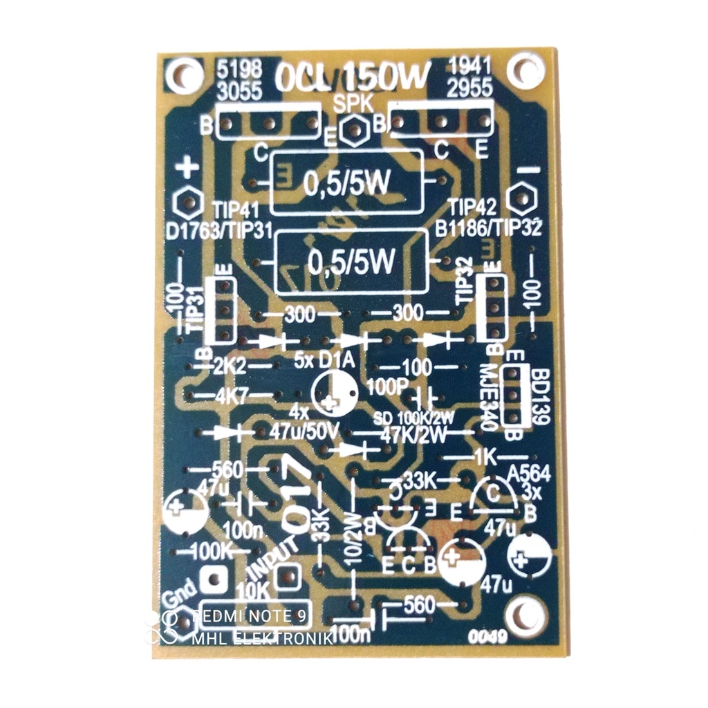 PCB Power Amplifier OCL MONO 150Watt 017