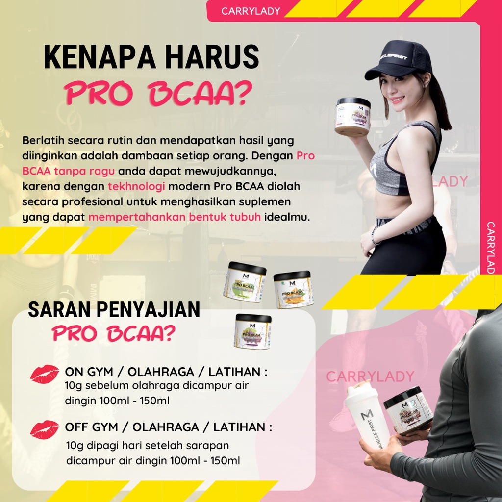 Muscle First Pro BCAA 300 gram / 30 serving Gold Series MuscleFirst M1 Nutrion BPOM HALAL MUI Suplemen Gym ProBCAA Recovery