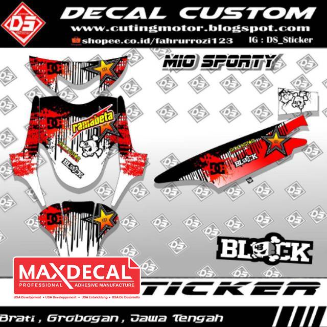 (Striping FullBody) Decal Mio Sporty  KenBlock