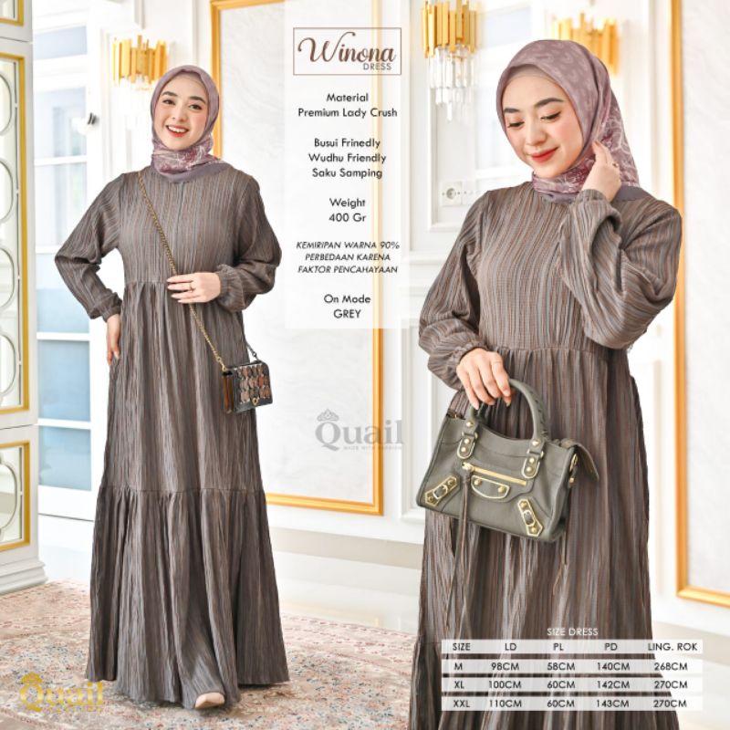 Gamis Polos / Gamis Lady Crush / Winona Dress QuaiL Hijab