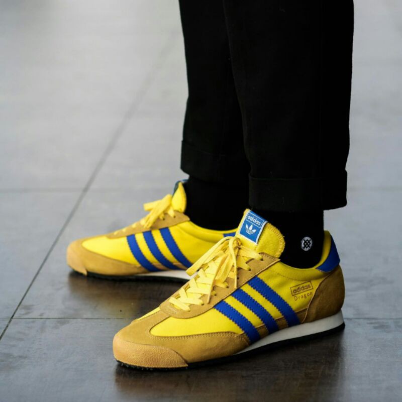 SALE TERMURAH  ADIDAS DRAGON YELLOW BLUE.