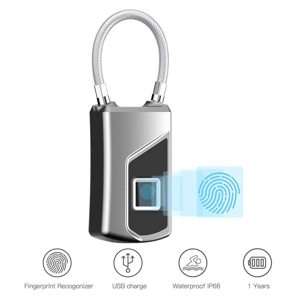 Gembok Koper Serbaguna Smart Fingerprint Padlock - G3