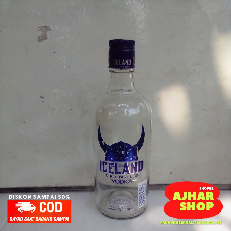 Botol kaca koleksi unik hiasan/ pajangan 500mL