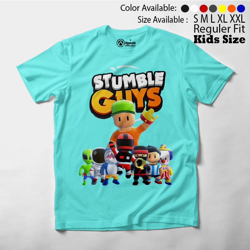 Baju Kaos Atasan Anak Laki-Laki Stumble Guys Skin