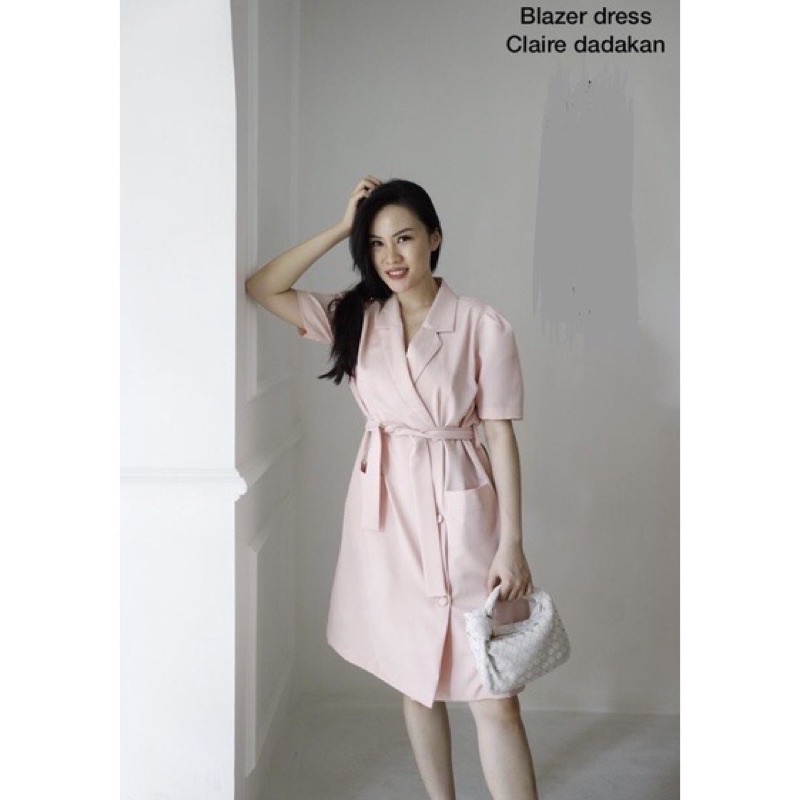 Claire by Cynthia Tan Korean Blazer Dress Pink Claire Dadakan