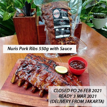 

Naughty Nuri's Pork Ribs Bali [Vacuum] 550gr / Iga Bakar