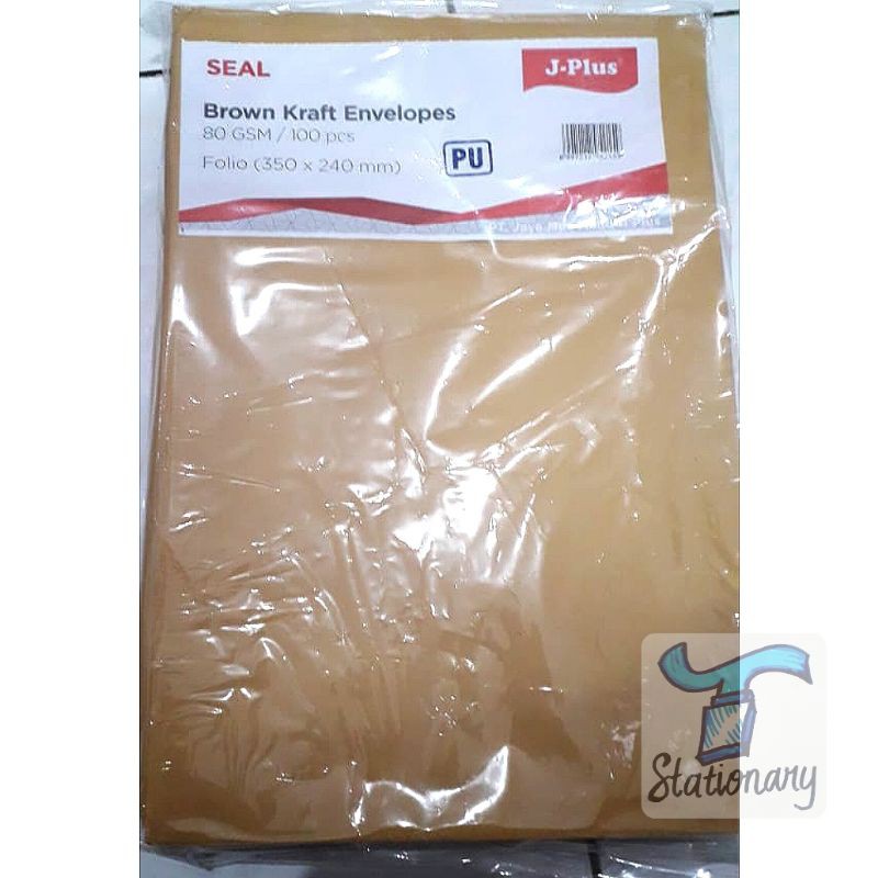 

Amplop Coklat J-Plus Folio Berlem (Brown Kraft Envelope)