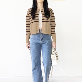 CARDIGAN EMIRA WANITA RAJUT STRIP
