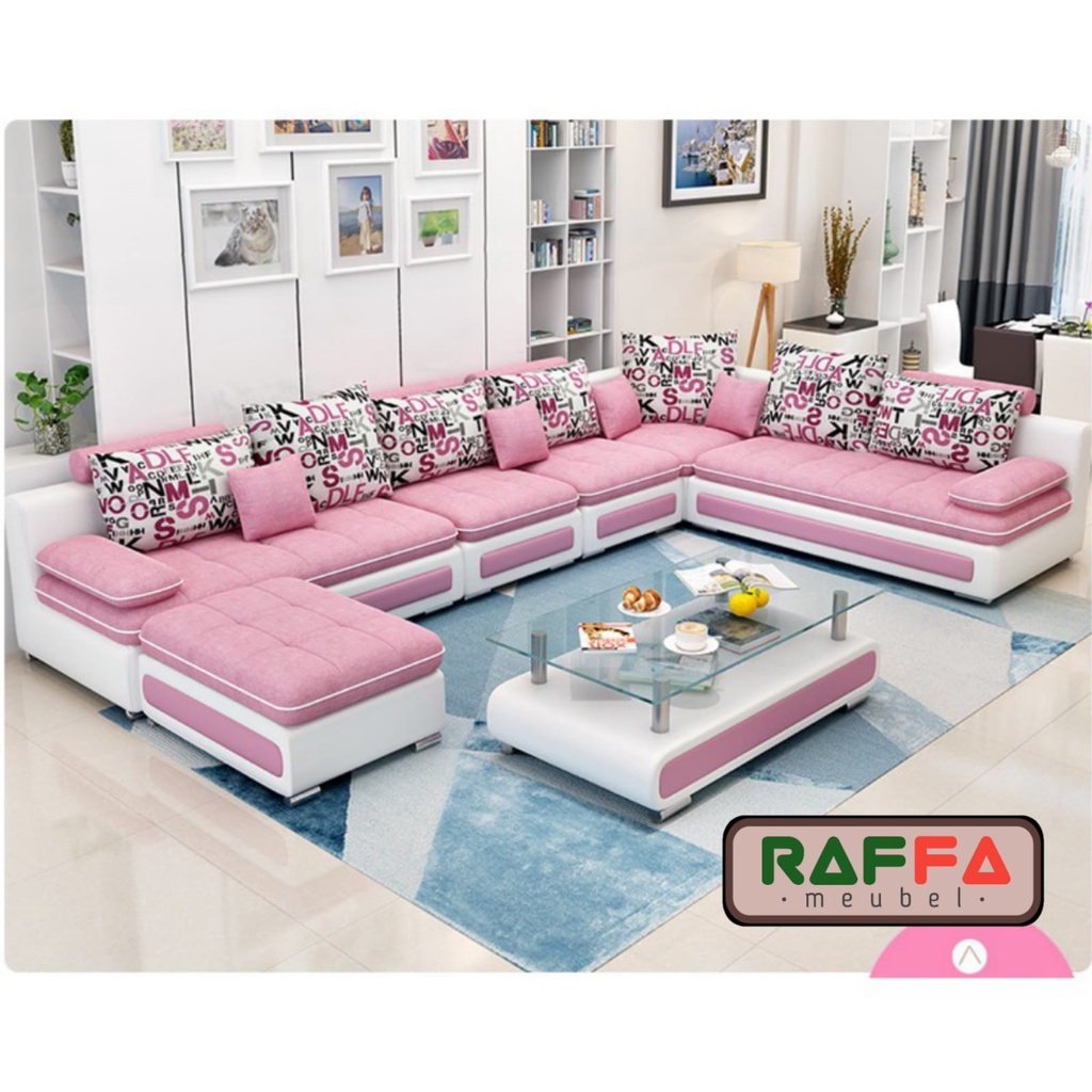U41 RAFFA MEUBEL - Sofa Leter U Jabodetabek Terima Custom Sesuai Ukuran Ruangan - Sofa Custom