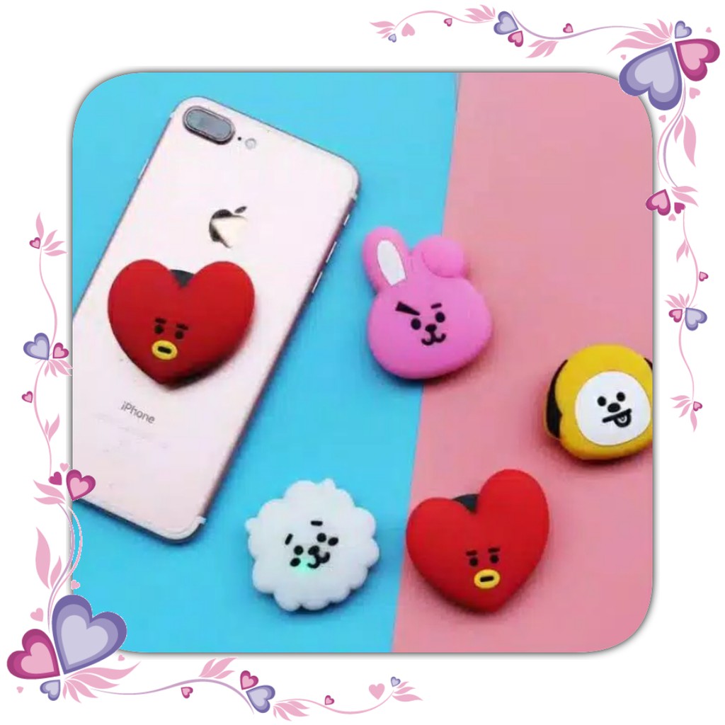 DUNIAKU.ID LED Popsocket Bts BT21 Popsocket Karakter