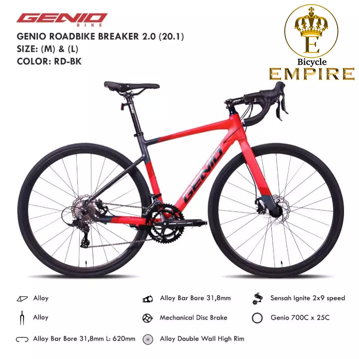 Fullbike Sepeda Balap Roadbike Genio Breaker 2.0 Bicycle Empire