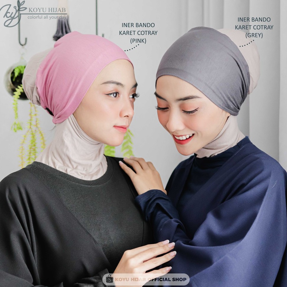 Koyu Hijab Iner Bando Karet Cotray Best Seller