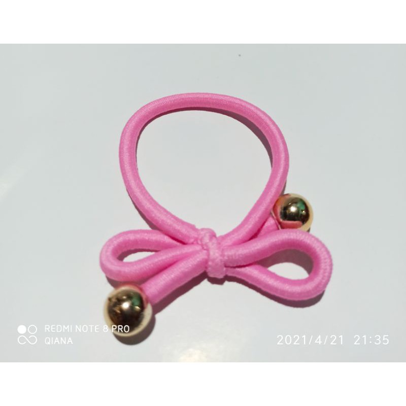 Kunciran Rambut Karet PITA PENTUL / Ikat Rambut Korea / Gelang Pita / Karet Rambut Anak