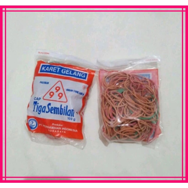 Karet Gelang 100 Gram Cap Tiga Sembilan / Karet Gelang Pembungkus