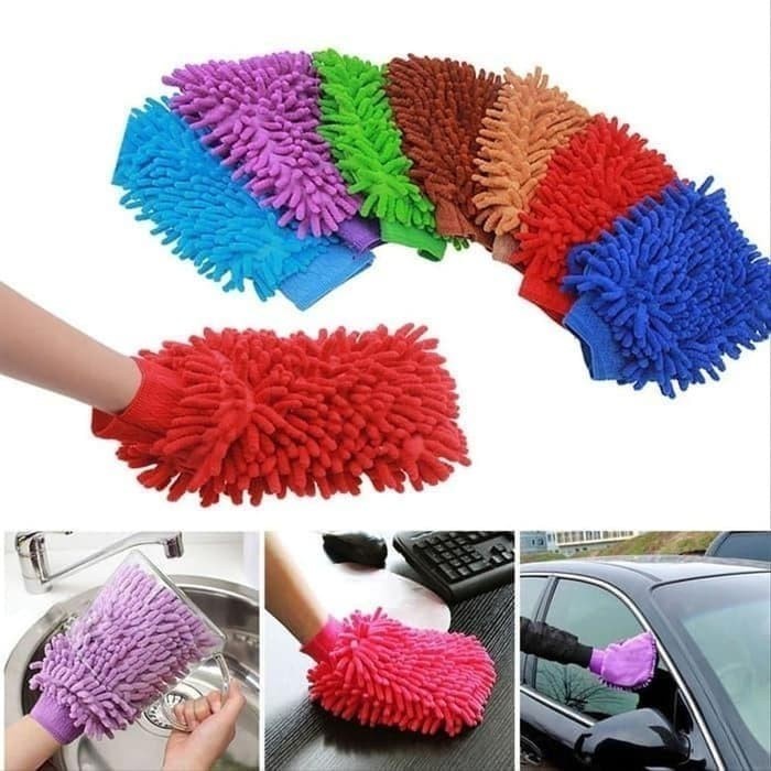 Sarung Tangan Cendol Microfiber 2 Sisi Kain Lap Pembersih Dapur Mobil Motor Serbaguna / Lap Tangan Cendol Microfiber 2 Sisi Serbaguna