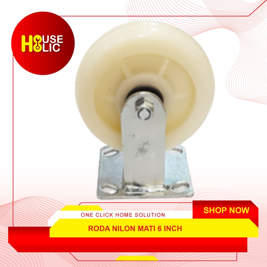 Roda Nilon Nylon Mati 6&quot; Roda Caster Etalase Troley Troli Roda Kastor