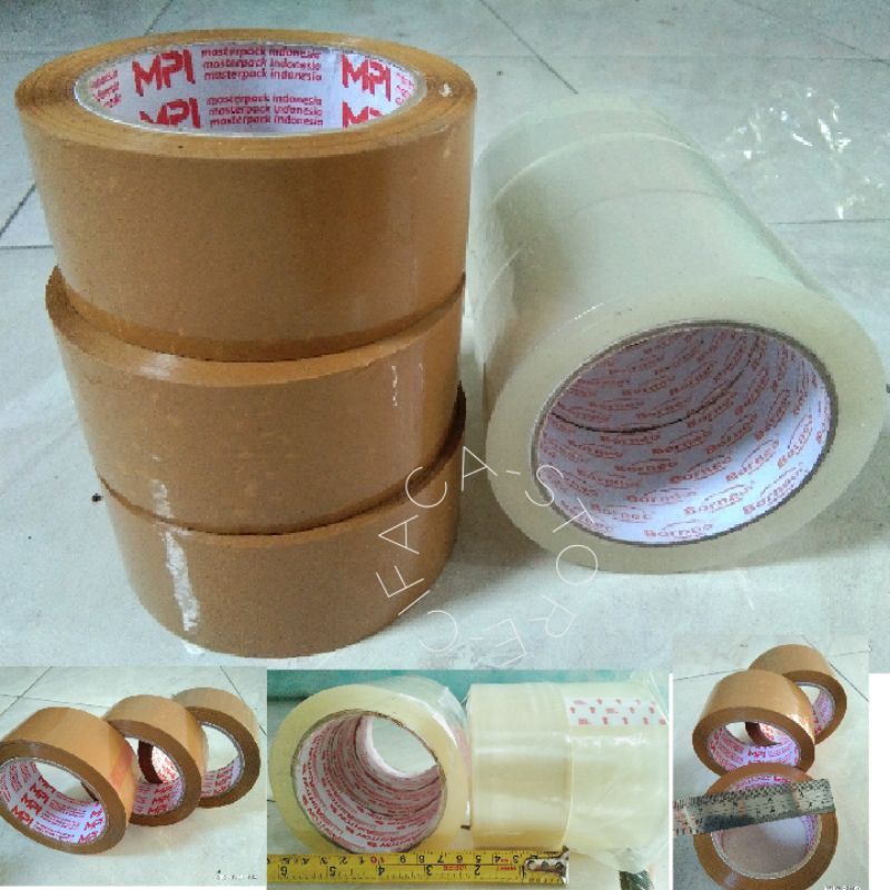 

lakban bening dan coklat 48 mm x 100 yard dan 90 yard