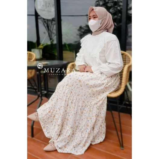 Zafa Floral Skirt Rok Ala korea