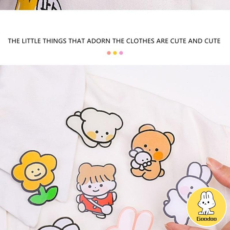 Bros Akrilik Korea Cute Pin Bros Lucu Pin Tas Aksesoris Kecil Kartun Kelinci Kartun Lencana Kreatif Perhiasan Anak Pin Lencana -Doo