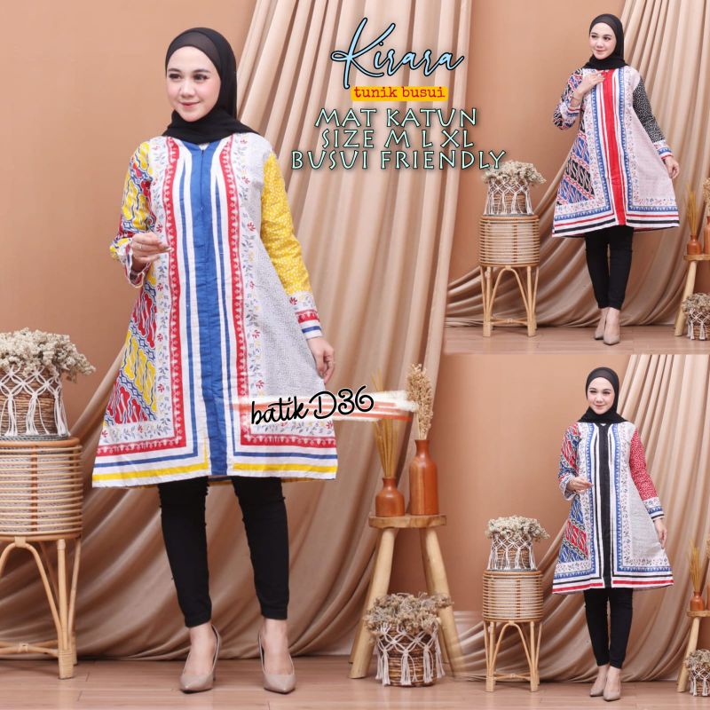 Tunik Atasan New Kiara Batik Kekinian Busui Friendly Modern